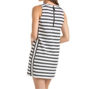 Vineyard Vines Black and White Striped Midi Dress
